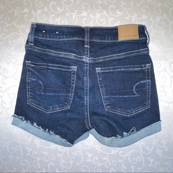 American Eagle Next Level Stretch Hi Rise Shortie Raw Hem Shorts - Picture 5 of 16